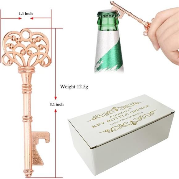 60 PCS Key Bottle Openers,Wedding Favors Keys Vintage Skeleton Key Bottle Opener - Picture 6 of 6